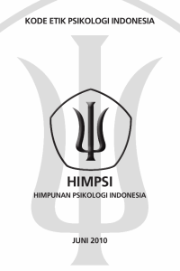 Image of Kode Etik Psikologi Indonesia